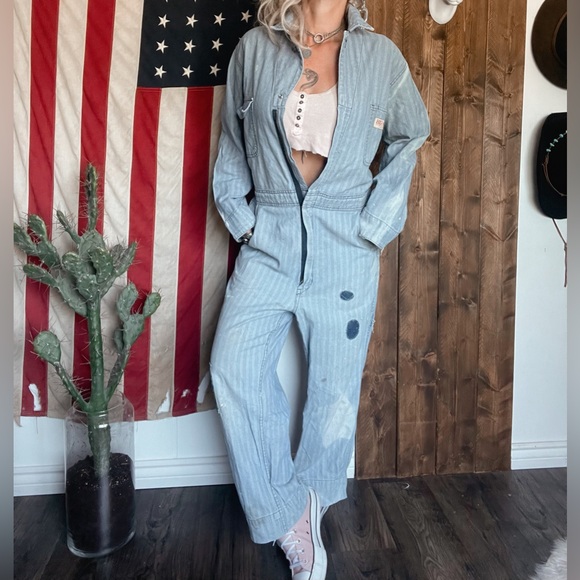 Vintage BIG MAC herringbone stripe coveralls - Picture 7 of 12